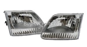 Monaco Knight Chrome Headlights Assembly Pair (Left & Right)