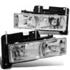 Fleetwood Discovery Clear Lens Chrome Headlights Pair (Left & Right)
