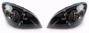 Renegade Ikon Black Headlights Head Lamps Unit Pair (Left & Right)