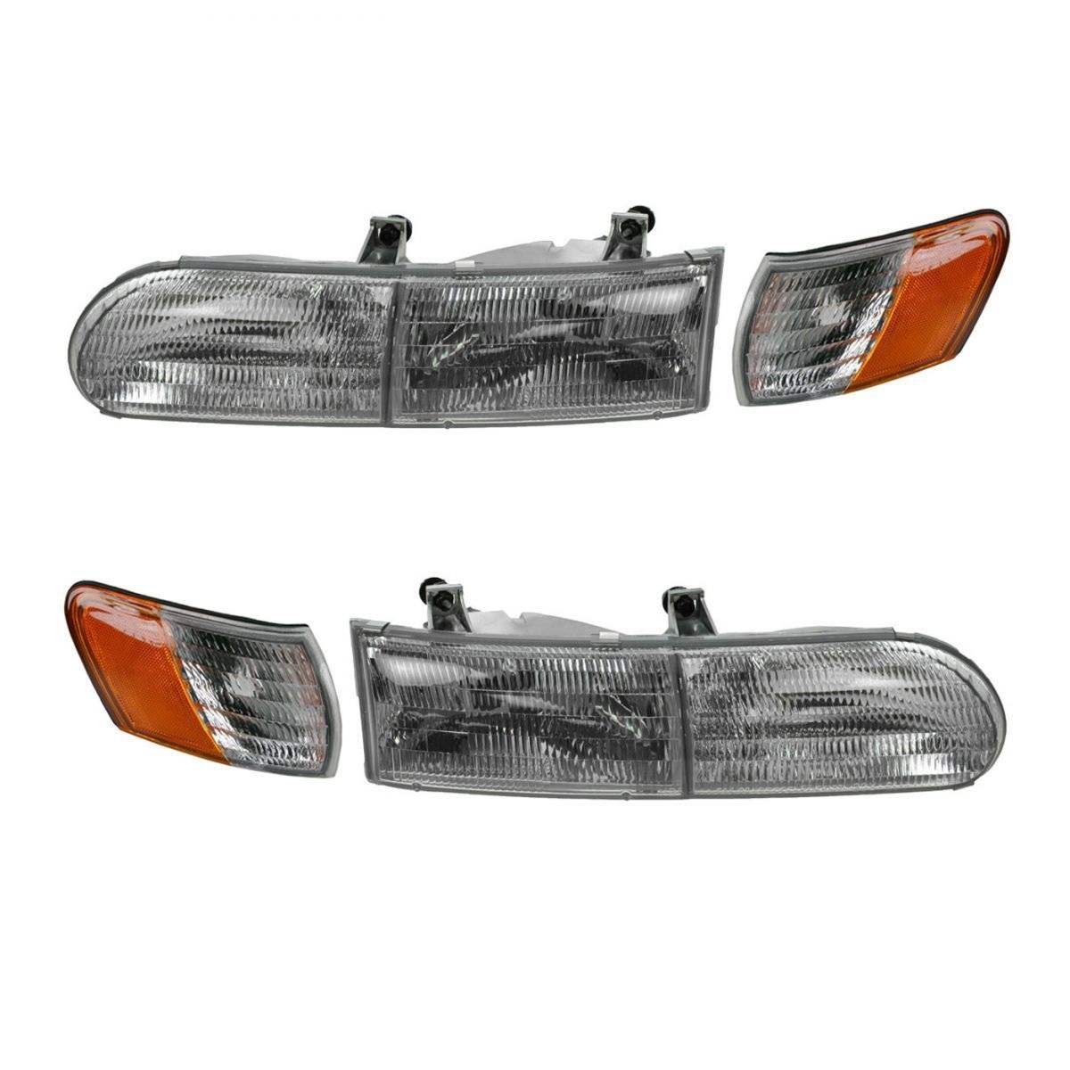 Gulf Stream Sun Voyager Replacement Headlights and Corner Turn Signal Lamps (4 Piece Set) (Left & Right)