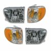 Four Winds Hurricane Replacement Headlights Assembly & Corner Turn Signal Light 4 Piece Set (Left & Right)