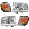 Safari Sahara Replacement Headlights & Corner Turn Signal Lamps Assembly 4 Piece Set(Left & Right)
