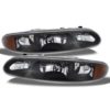 Newmar Northern Star Black Headlights Head Lamps Assembly Pair (Left & Right)