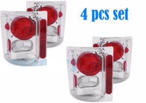 Holiday Rambler Vacationer Upper & Lower Chrome Tail Light Lens & Housing 4 Piece Set (Left & Right)