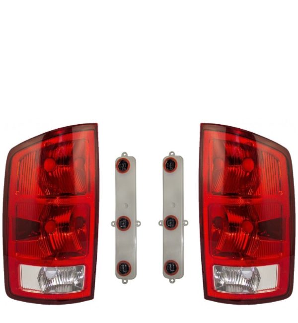 Holiday Rambler Vacationer Replacement Tail Light Units & Connector Plates 4 Piece Set (Left & Right)
