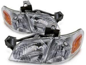 Fleetwood Fiesta Replacement Headlight Assembly & Turn Signal Corner Light 4 Piece Set (Left & Right)