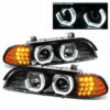 King of the Road Genesis Black Headlight Assembly Pair with LED (Left & Right)