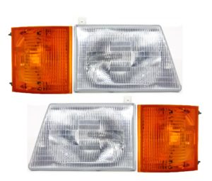 Holiday Rambler Admiral Replacement Headlights & Signal Lamps 4 Piece Set (Left & Right)