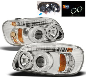 Alfa See Ya Gold Chrome Projector Headlights & Signal Lamps (Left & Right)