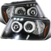 Four Winds Hurricane Black Projector LED Headlight Assembly Pair (Left & Right)