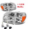 Rexhall Vision Clear Chrome Headlights & Signal Lamps + Headlight LED Bulbs (Left & Right)