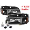 Rexhall Vision Clear Black Headlights & Signal Lamps + Headlight LED Bulbs (Left & Right)