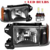 Fleetwood Discovery Black LED Headlight Assembly & Corner Light Unit Pair (Left & Right)