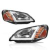 Newmar Ventana Chrome Headlights with LED Turn Signal Lights Pair (Left & Right)