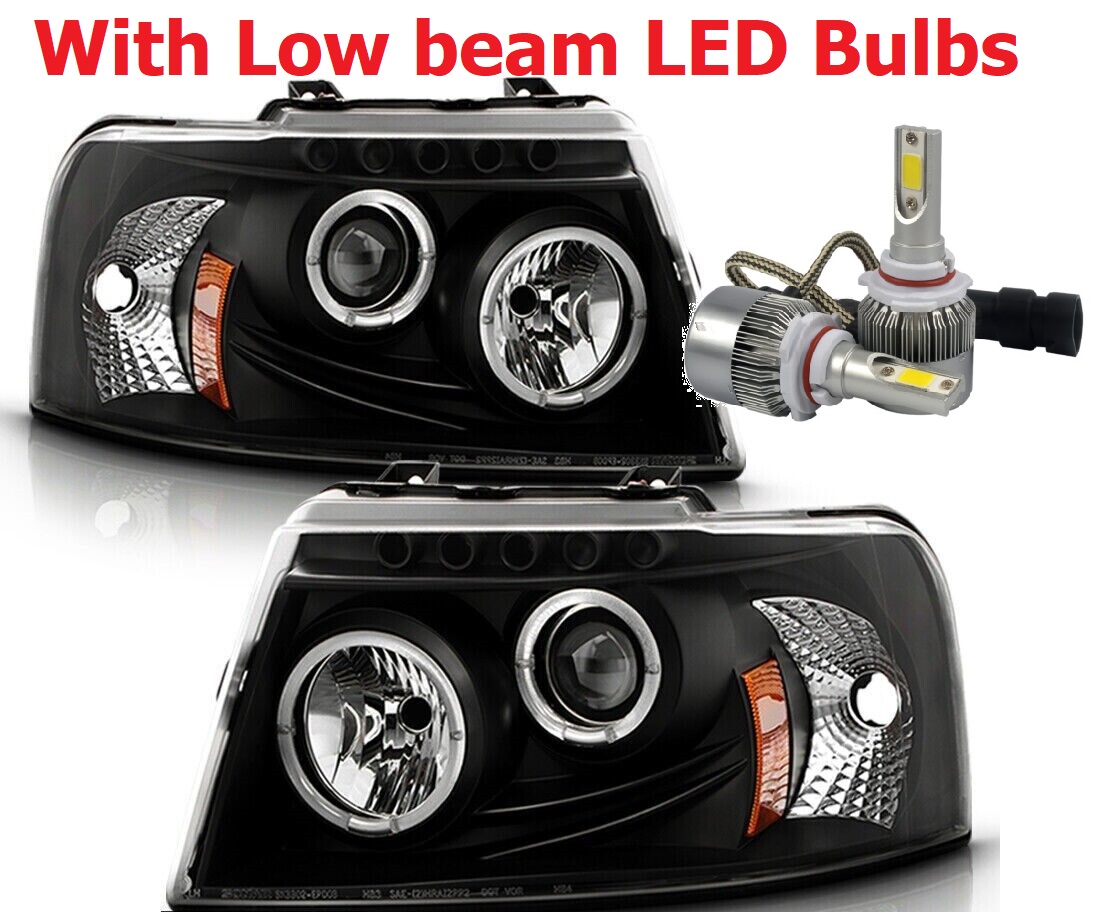 Gulf Stream Sun Voyager Black Projector LED Headlights with LED DRL