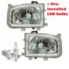 Safari Sahara Replacement Headlights Assembly Pair + LED Bulbs (Left & Right)