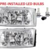 Fleetwood Terra Replacement Headlight Assembly Pair + LED Bulbs (Left & Right)
