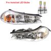 Fleetwood Revolution Replacement Headlight Assembly Pair + Low Beam LED Bulbs (Left & Right)