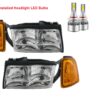 Fleetwood Flair LED Headlights & Corner Turn Signal Lamps 4 Piece Set