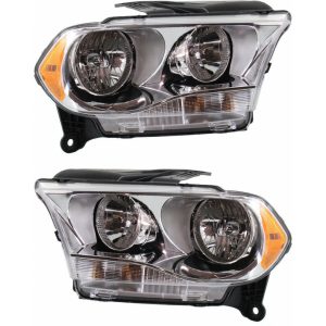 Newmar Ventana Chrome Headlight Assemblies Pair (Left & Right)