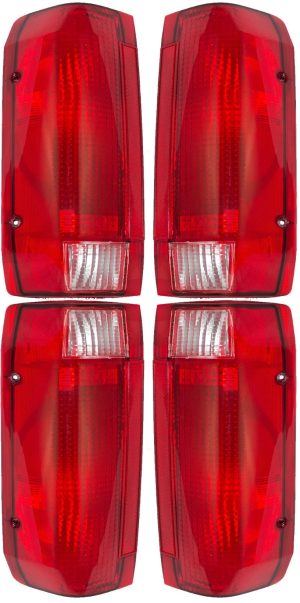 Monaco Executive Uper & Lower Replacement Tail Light Unit 4 Piece Set (Left & Right)