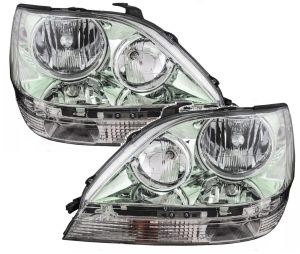 Coachmen Cross Country SportsCoach Chrome Headlight Assemblies Pair (Left & Right)