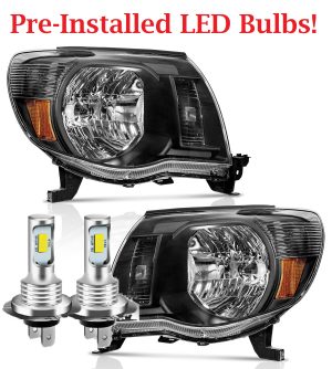 Newmar Bay Star Black LED Headlight Assemblies Pair (Left & Right)