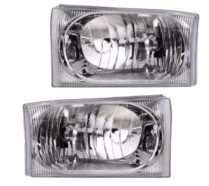Fleetwood Discovery Clear Chrome Headlight Assemblies (Left & Right)