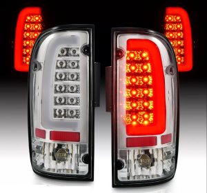 Fleetwood Terra Chrome LED Tail Lights Rear Lamp Assembly Pair (Left & Right)