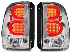 Tiffin Allegro Bus Chrome LED Taillight Assembly Pair (Left & Right)