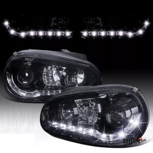 Coachmen Mirada Black Projector Headlight Assemblies Pair (Left & Right)