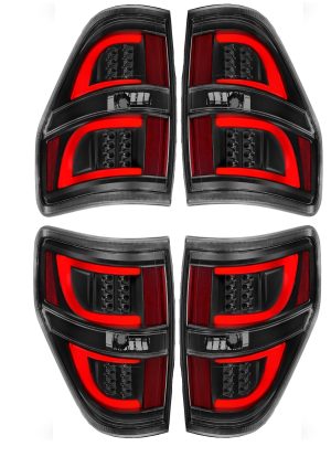 Tiffin Zephyr Replacement Black LED Tail Light Assembly 4 Piece Set (Left & Right)