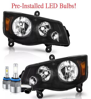 Newmar Dutch Star Black LED Headlight Assemblies Pair (Left & Right)