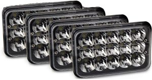 Fleetwood Southwind Black LED Headlights 4 Pieces (Left & Right)