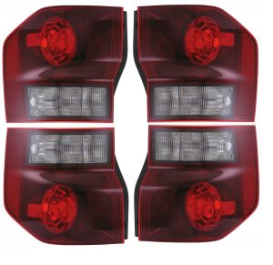 Itasca Meridian Smoked Dark Tail Light Unit 4 Piece Set Upper & Lower (Left & Right)