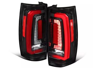 Thor Motor Coach Pasadena Black LED Tail Lights with LED Bar Pair (Left & Right)