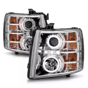 Newmar Mountain Aire Chrome Headlight Assemblies Pair (Left & Right)