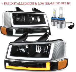 Forest River Sunseeker LED Headlight Assemblies & Turn Signal Lights LED Park Lamps 4 Piece Set (Left & Right)