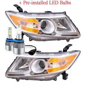 Newmar London Aire LED Chrome Headlight Assembly Pair (Left & Right)