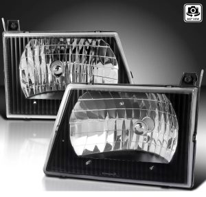 Holiday Rambler Admiral Black Headlight Assembly Pair (Left & Right)