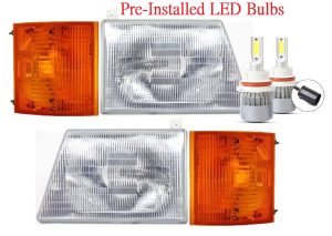 Holiday Rambler Admiral LED Headlight Assemblies & Signal Lamp Units 4 Piece Set (Left & Right)
