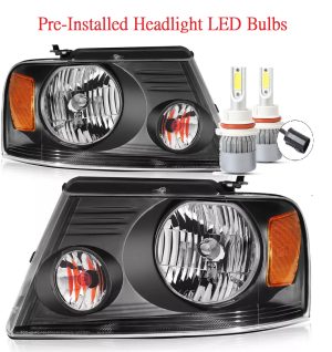 Itasca Ellipse Black LED Headlight Assemblies (Left & Right)