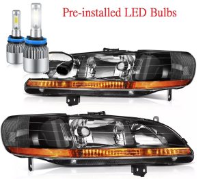 Coachmen Pathfinder Black LED Headlight Units Pair (Left & Right)