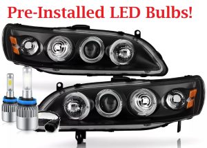 Coachmen Pathfinder Black Projector Headlight Units Pair (Left & Right)