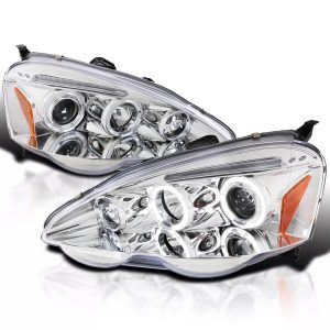 Tiffin Allegro Bus Chrome Projector Headlight Assembly Pair (Left & Right)