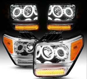 Newmar Ventana Chrome Projector Headlight Assembly Pair (Left & Right)
