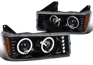 Four Winds Hurricane Black Projector LED Headlight Assemblies Pair (Left & Right)