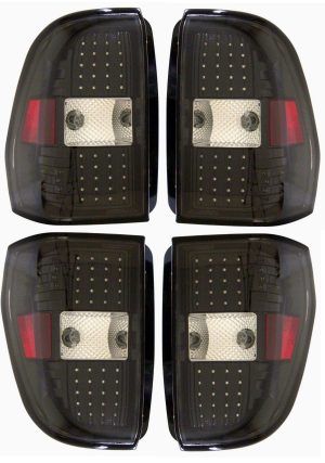 Newmar King Aire Black LED Tail Light Assembly 4 Piece Set (Upper & Lower) (Left & Right)