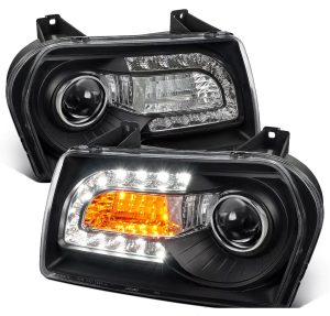 Four Winds Windsport Black Projector Headlight Assembly With LED Pair (Left & Right)