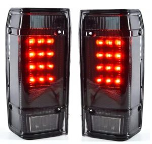 Damon Intruder Black LED Tail Light Assemblies Pair (Left & Right)